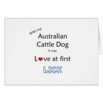 Australian Cattle Dog Lick Design Greeting Card
