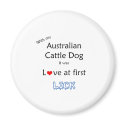 Australian Cattle Dog Lick Design magnets