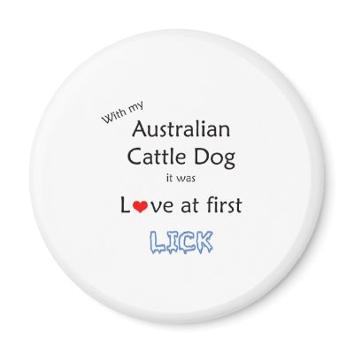 Australian Cattle Dog Lick Design Fridge Magnets by GreyWolfCreation