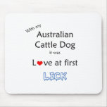 Australian Cattle Dog Lick Design Mouse Pad