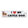 Australian Cattle Dog Love Sticker Bumper Sticker