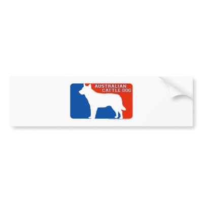 Australian Cattle Dog Major League Dog Bumper Stic Bumper Sticker by dogsilhouettes