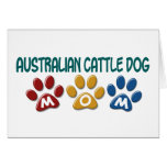 AUSTRALIAN CATTLE DOG MOM Paw Print Greeting Card