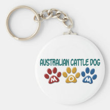 AUSTRALIAN CATTLE DOG MOM Paw Print Key Chain