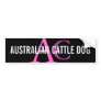 Australian Cattle Dog Monogram Bumper Sticker