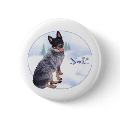 Australian Cattle Dog Noel - Button by GreyWolfCreation