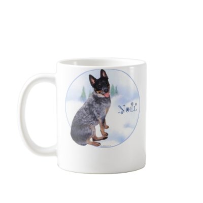 Australian Cattle Dog Noel Coffee Mugs by GreyWolfCreation