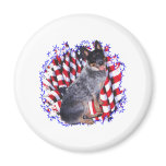 Australian Cattle Dog Patriot Refrigerator Magnet