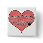 Australian Cattle Dog Paw Prints Humour Pinback Buttons