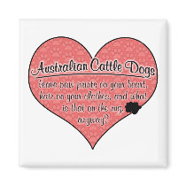 Australian Cattle Dog Paw Prints Humour Magnet