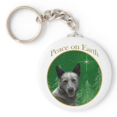 Australian Cattle Dog Peace Key Chain by GreyWolfCreation