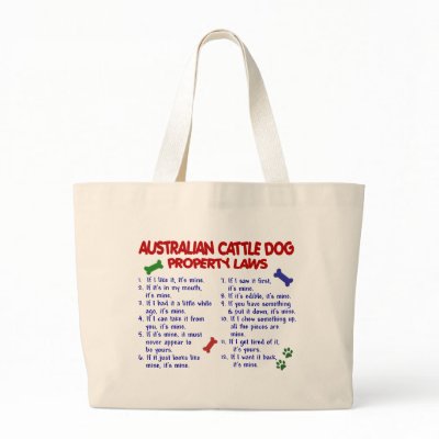 AUSTRALIAN CATTLE DOG Property Laws 2 Bags by poochloverstuff