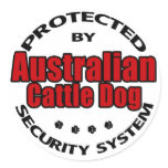 Australian Cattle Dog Security Round Stickers