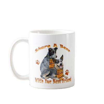 Australian Cattle Dog Share A Beer Gifts Mug by friskybiz