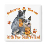 Australian Cattle Dog Share A Beer Magnets