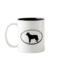 Australian Cattle Dog Silhouette Black Mug