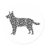 Australian Cattle Dog Round Sticker