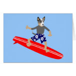 Australian Cattle Dog Surfer Card