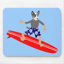 Australian Cattle Dog Surfer Mousepad