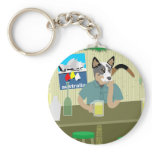 Australian Cattle Dog Tiki Bar Keychains