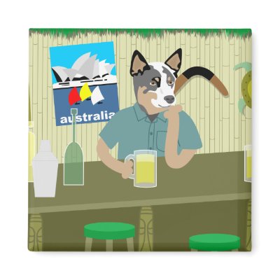 Australian Cattle Dog Tiki Bar Magnets by funnydog