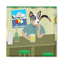 Australian Cattle Dog Tiki Bar Magnets