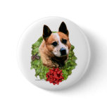 Australian Cattle Dog Wreath - Button