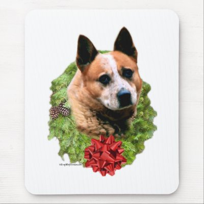 Australian Cattle Dog Wreath Mouse Pads by GreyWolfCreation