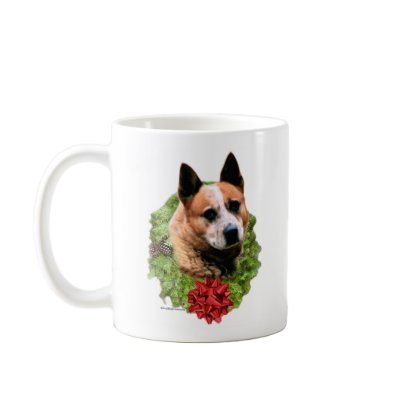 Australian Cattle Dog Wreath Coffee Mug by GreyWolfCreation