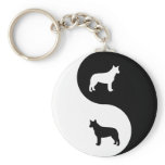 Australian Cattle Dog Yin Yang Keychains