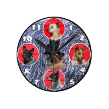 Australian Cattle Dogs and Cats Clock