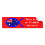 Australian Chirstian Fish Symbol Flag Bumper Sticker