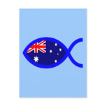 Australian Chirstian Fish Symbol Flag Post Card
