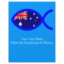Australian Christian Fish Symbol Flag flyers