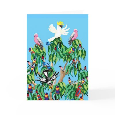 Australian Christmas tree card by Annaart