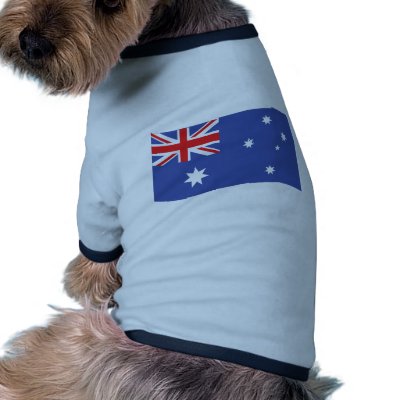 australian flag icon doggie tee by TomaniacLines