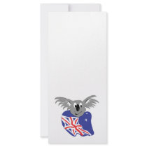 australian flag koala bear design full color rack card