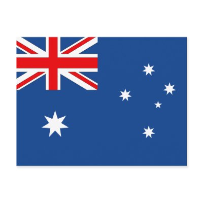 Australian Flag Postcards by flagshirts
