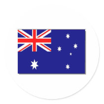 Australian Flag Round Sticker