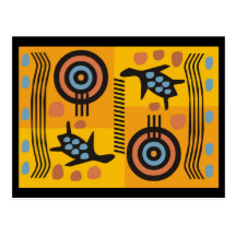 Australian Folk Art Sea Turtles Post Card