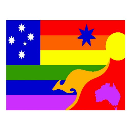 Australian Gay Pride Flag Postcards Zazzle