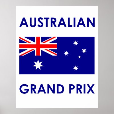 Australian Grand Prix Print by Ladiebug