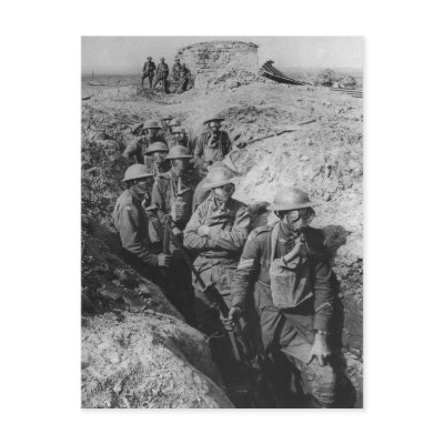 Australian Infantry Wearing Small Box Respirators Post Card by allphotos