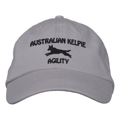 Australian Kelpie Agility Embroidered Hat by MenagerieMayhem