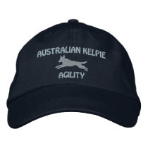 Australian Kelpie Agility Embroidered Hat (Blue)