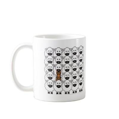 Australian Kelpie in the Sheep Mugs by khocker