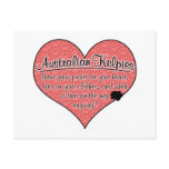 Australian Kelpie Paw Prints Dog Humour Post Card