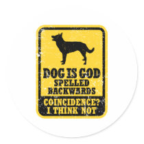 Australian Kelpie Round Stickers