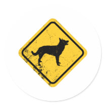Australian Kelpie Round Stickers