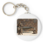 Australian Kelpie with pups 9P022D-046 Key Chain